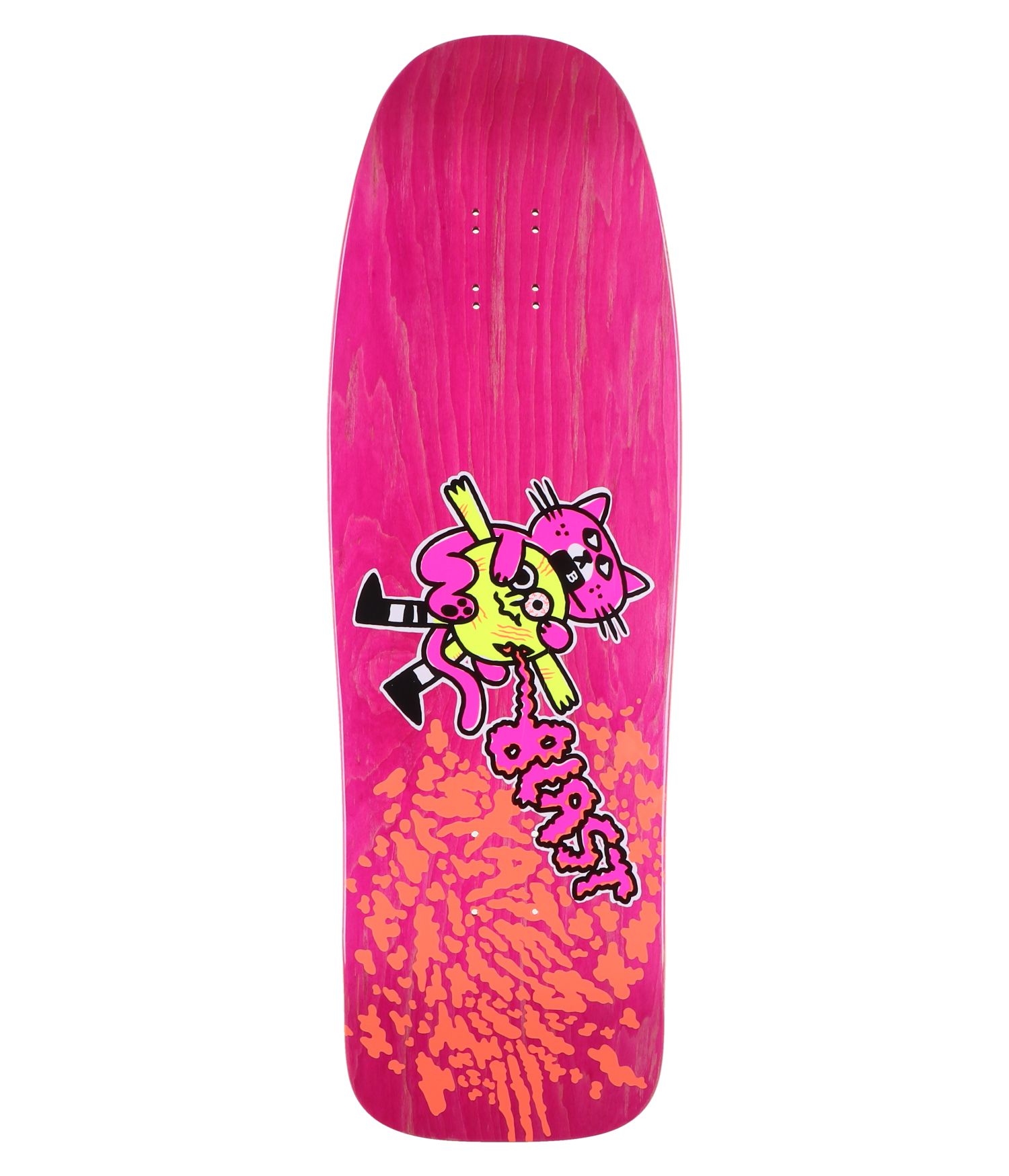 Blast Skates Pink Pussy Cat Shaped 9.75" Skateboard Deck pink