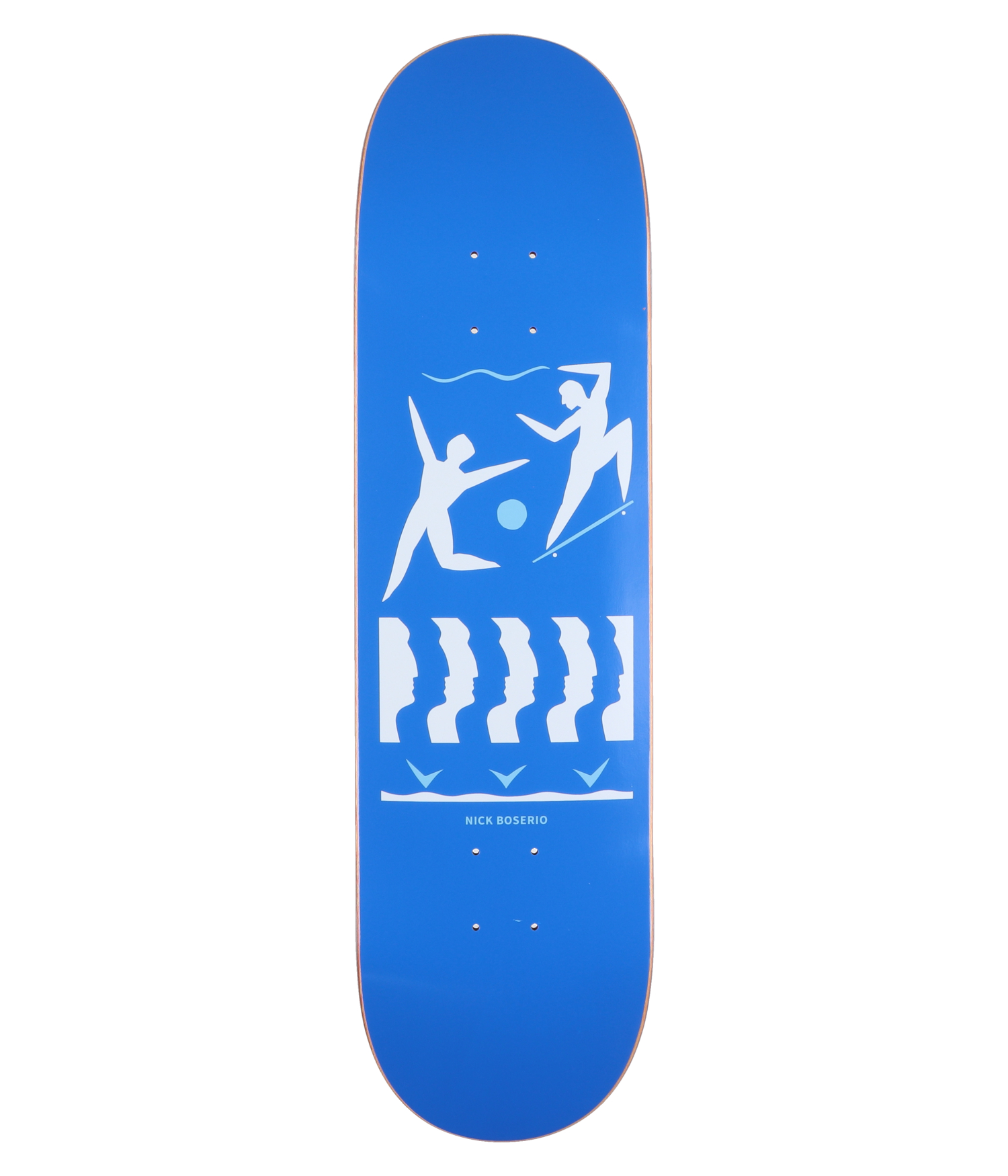 Polar Boserio Cut Out 8.375" Skateboard Deck blue