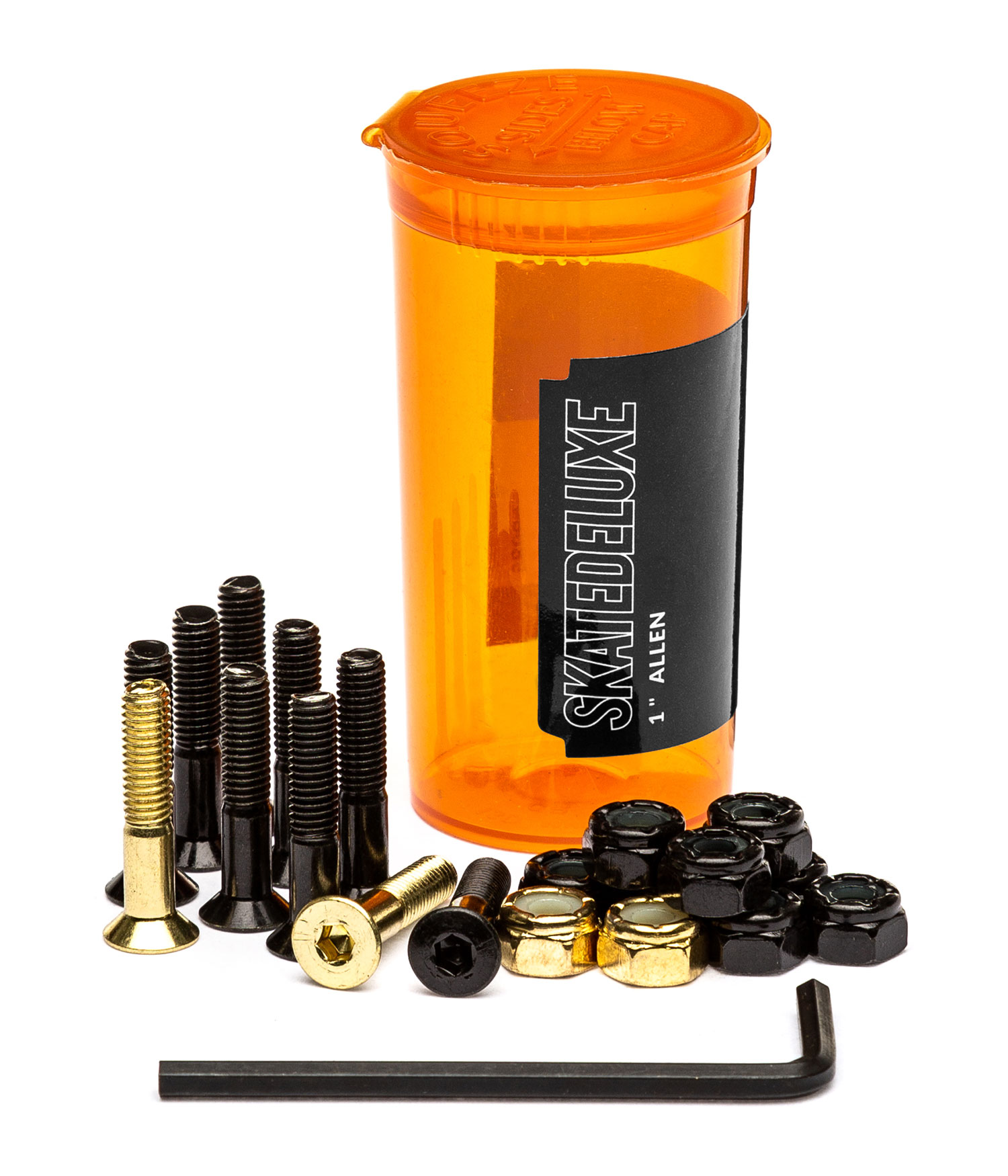 skatedeluxe Premium Bolts 1" Montageset black gold