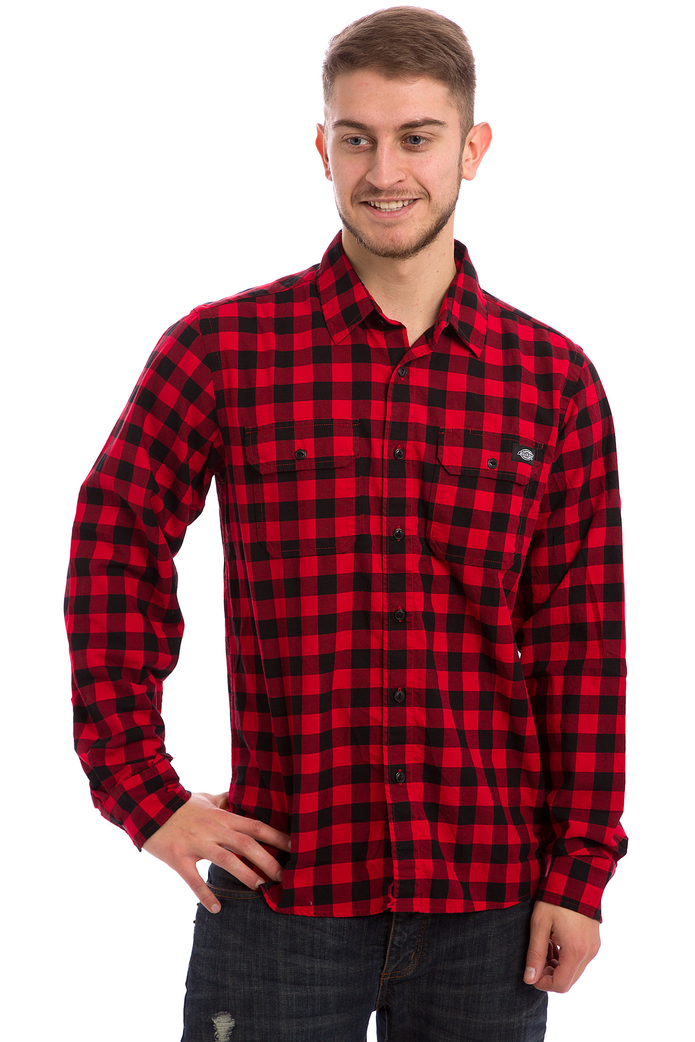 Dickies Jacksonville Shirt (fiery red) buy at skatedeluxe