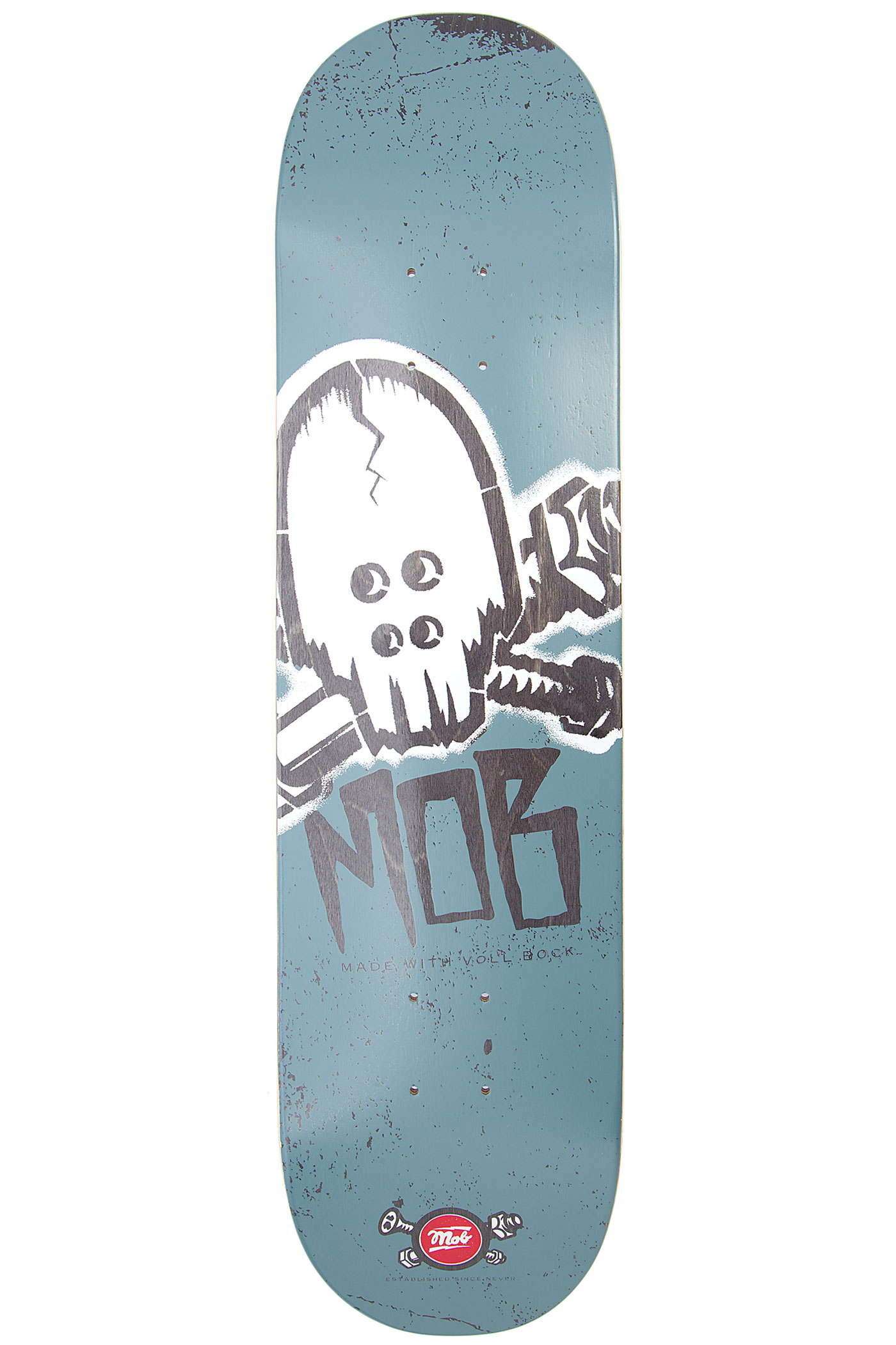 mob skateboards skull stencil 8 deck blue buy at