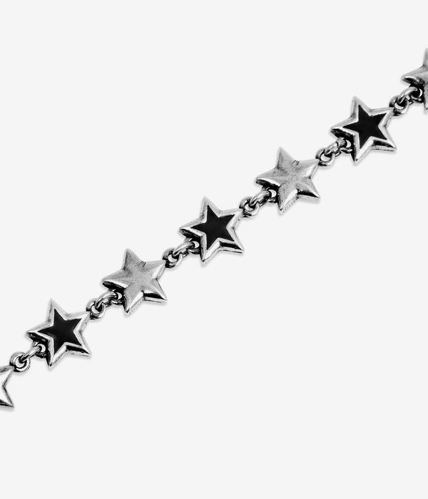 Twojeys Black Enameled Stars Wristband (silver)