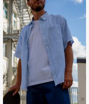 Carhartt WIP Phelps Poplin Shirt (stripe bluebird)