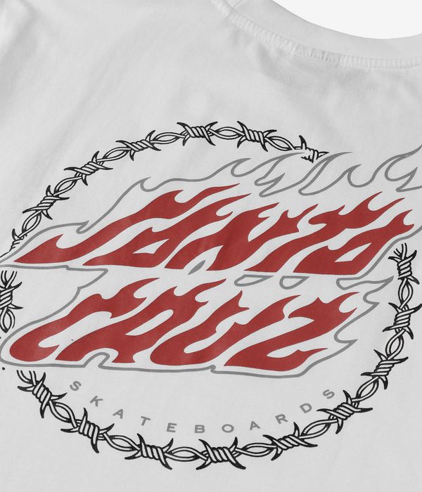 Santa Cruz Wired Flame Dot Chest T-Shirt (white)