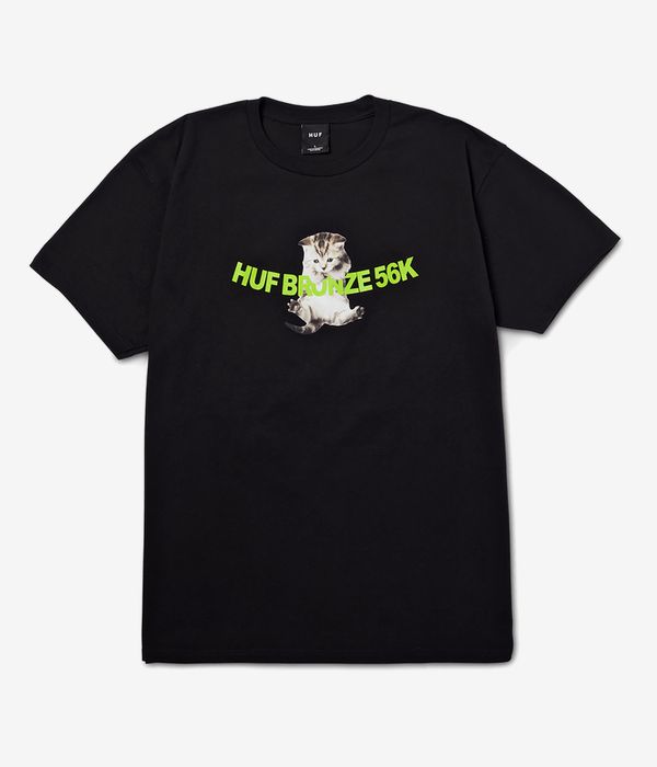 HUF x Bronze 56k Hang In There T-Shirty (black)