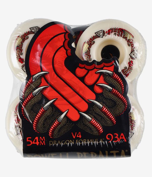 Powell-Peralta Dragons V4 Symmetrical Medium Ride Rollen (offwhite) 54 mm 93A 4er Pack
