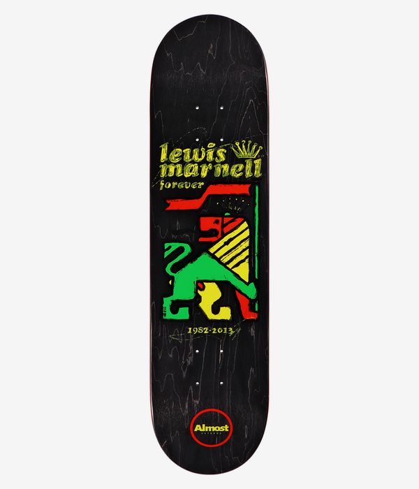 Almost Marnell Rasta Lion 8" Skateboard Deck (multi)