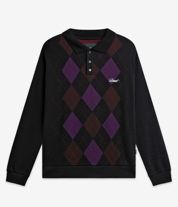 RASSVET | PACCBET Argyle Polo-Shirt (black)