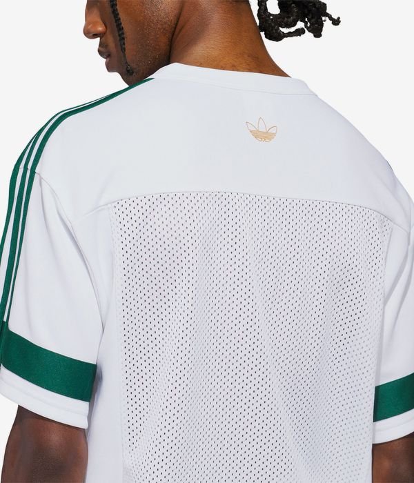 adidas Tyshawn Jersey T-Shirt (white ice gold collegiate green)