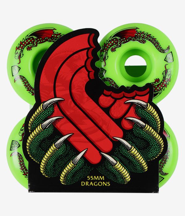 Powell-Peralta Dragons V4 Wide Wheels (green) 55 mm 93A 4 Pack