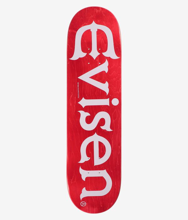 Evisen Logo 8.25" Planche de skateboard (red)