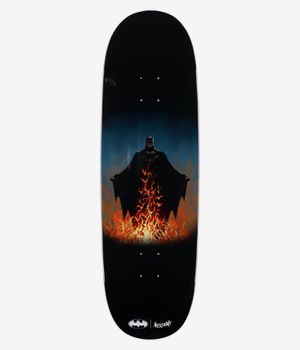 Welcome x Batman Bat Flames 9.5" Skateboard Deck (black)