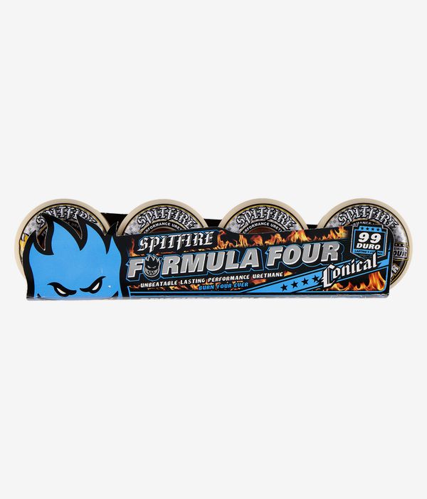 Spitfire Formula Four Conical Rollen (white yellow) 52 mm 99A 4er Pack