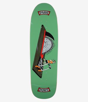 Passport You're Making Me Nervous Series Keep Running Spade 9" Skateboard Deck (green)