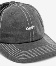Obey Bold Pigment 6 Panel Trucker Cap (black)