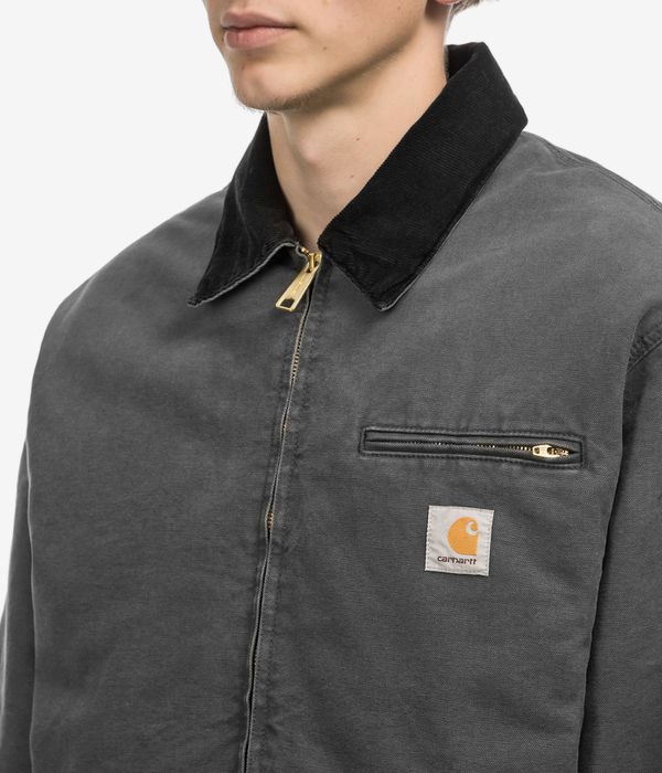 Carhartt WIP OG Detroit Organic Dearborn Chaqueta (graphite black stone canvas)