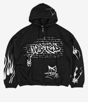 Wasted Paris ATM Boxy Zip-Sweatshirt avec capuchon (black)