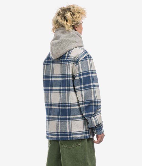 Vans Piedmont Plaid Shacket Jacket (oatmeal heather true navy)