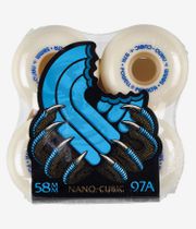 Powell-Peralta Dragons Nano Cubic Asymmetrical Offset Wielen (offwhite) 58 mm 97A 4 Pack