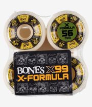 Bones Black & Gold X Formula V6 Wheels (white) 56 mm 99A 4 Pack