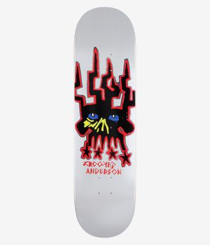Krooked Manderson Skull King 8.38" Skateboard Deck (white)