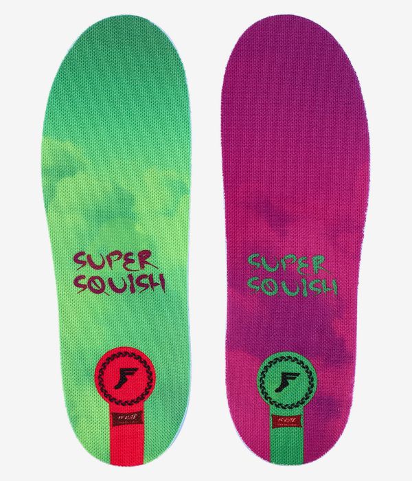 Footprint Super Squish Orthotics Insoles (green purple)