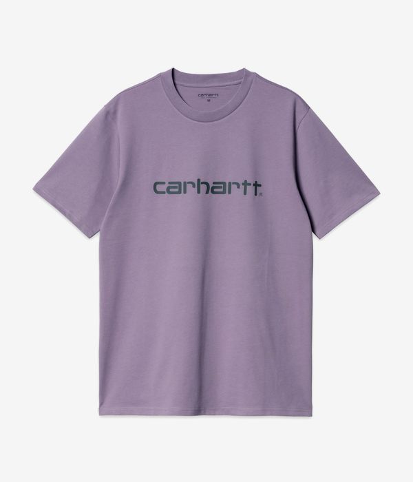 Carhartt WIP Script T-Shirty (glassy purple discovery green)