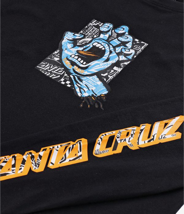 Santa Cruz Flier Hand Camiseta de manga larga (black)