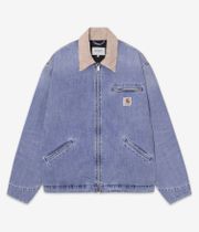 Carhartt WIP OG Detroit Cotton Camano Veste (blue dusty h brown burst washed)