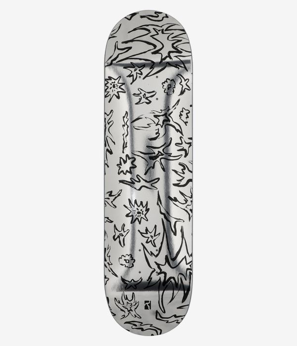Poetic Collective Silver Tribal 8.5" Planche de skateboard (silver)