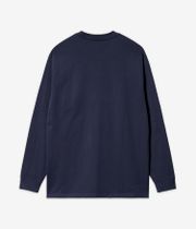 Carhartt WIP Script Embroidery Longsleeve (air force blue white)