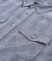 Brixton Memphis Linen Blend Camisa (flint stone blue cinder grey)