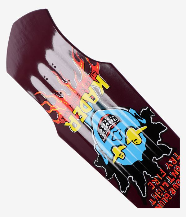 Krooked Kader Guest Tri-Plane 9.75" Skateboard Deck (maroon)