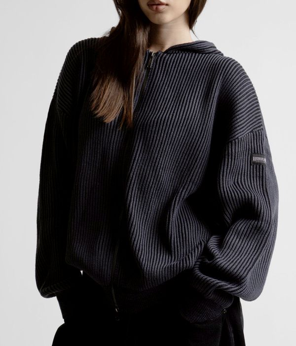 Wasted Paris Pusher Knit Sudadera con cremallera (black charcoal)