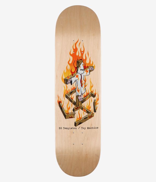 Toy Machine Templeton Charred Cross 8.5" Skateboard Deck (multi)