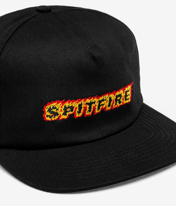 Spitfire Flames Script Snapback Cap (black)