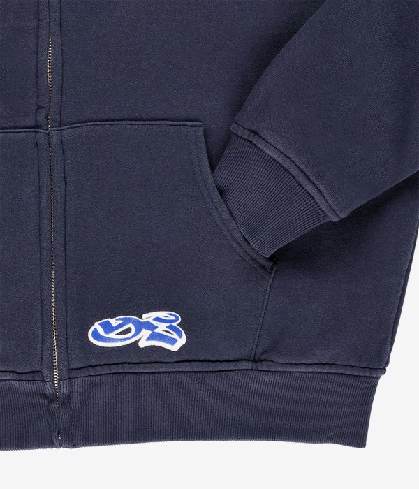 Yardsale Reversible Flannel Felpa Hoodie con zip (blue)