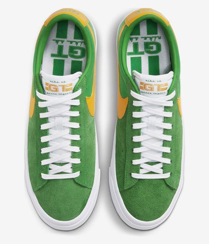 Nike Sb Zoom Blazer Low Pro Gt Shoes Lucky Green University Gold Buy At Skatedeluxe