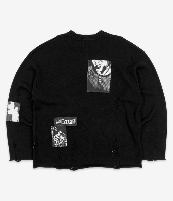 Wasted Paris Taunt Ripped Sweatshirt (black)