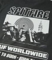 HUF x Spitfire Burn Heavyweight T-Shirt (washed black)
