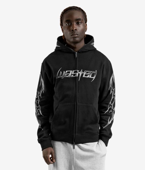 Wasted Paris Metal Blade Felpa Hoodie con zip (black)
