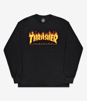 Thrasher Flame Camiseta de manga larga (black)