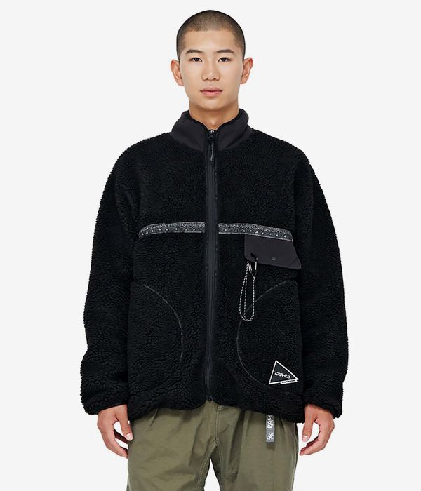 Gramicci x and wander JQ Tape Fleece Veste (black)