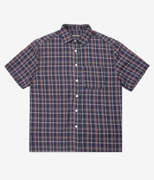 Passport Workers Check Shirt (navy orange)