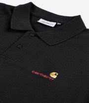 Carhartt WIP American Script Garment Washed Koszulka Polo (black)