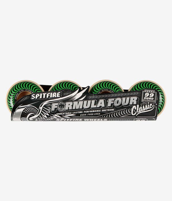 Spitfire Formula Four Classic Roues (white green) 52 mm 99A 4 Pack
