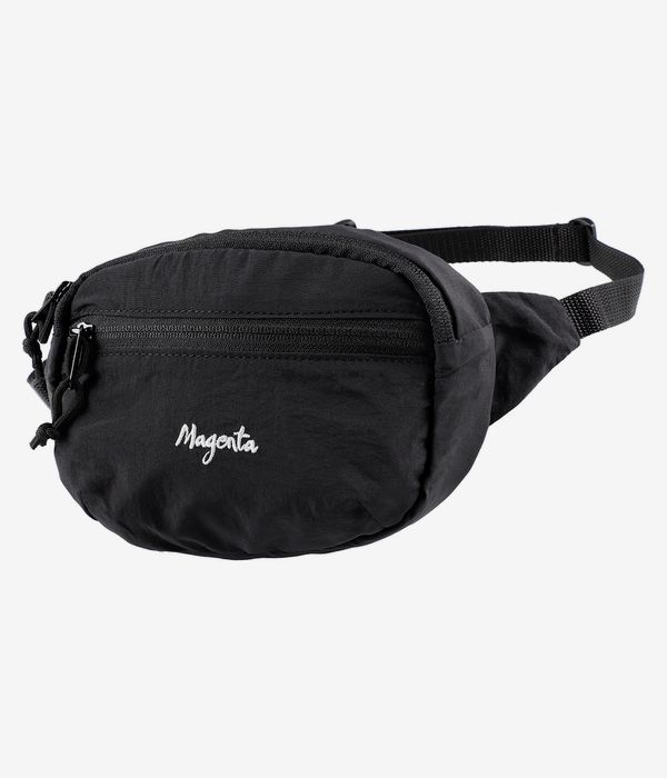 Magenta Script Banana Bag (black)