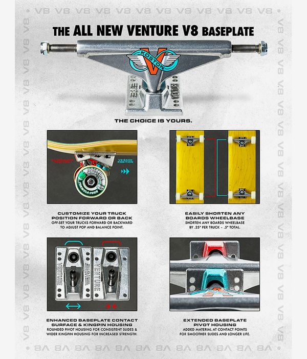 Venture V8 Koston High 5.8" Truck (polished) 8.5"