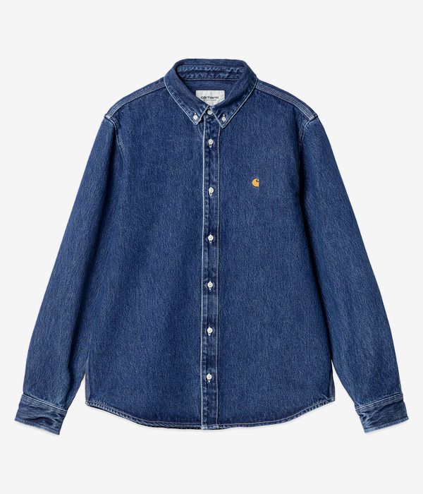 Carhartt WIP Weldon Perry Camisa (blue stone washed)