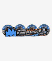 Spitfire Formula Four Conical Full Wheels (white blue) 56mm 99A 4 Pack